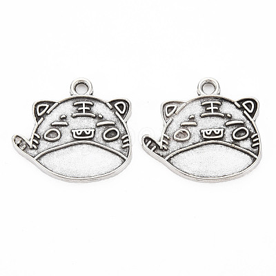 Tibetan Style Alloy Pendant Enamel Settings TIBEP-N010-011AS-RS-1