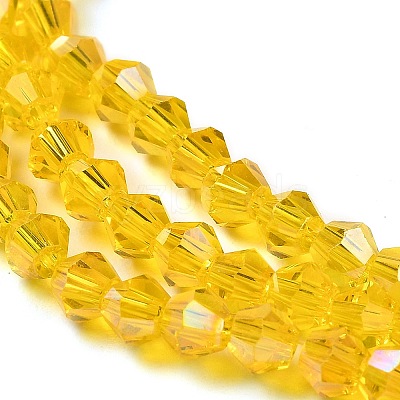 Transparent Electroplate Glass Beads Strands EGLA-A039-T2mm-B22-1