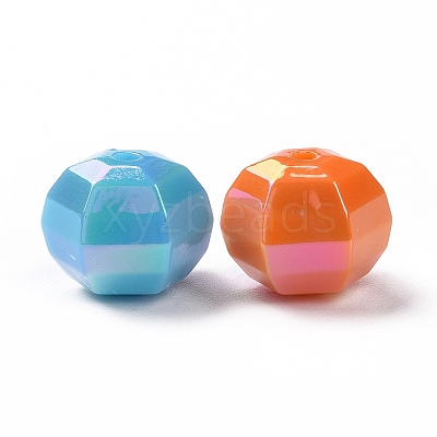 Opaque Acrylic Imitation Shell Beads OACR-P011-07G-1
