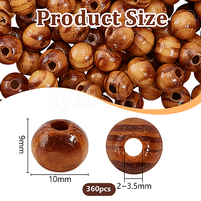 360Pcs Natural Wood Beads WOOD-OC0004-29C-1