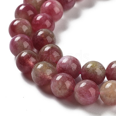 Natural Jade Imitation Watermelon Tourmaline Beads Strands G-NH0006-A01-02-1-1