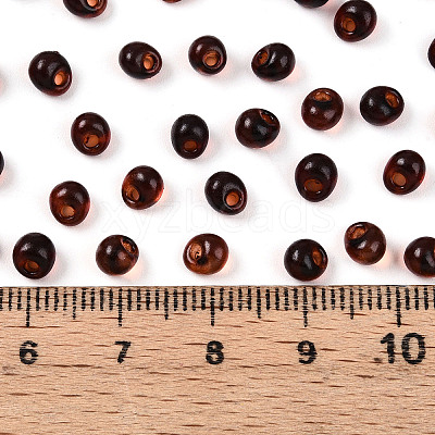 3/0 Baking Paint Glass Fringe Seed Beads SEED-A034-04J-1