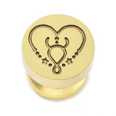 Constellation Golden Tone Wax Seal Brass Stamp Heads STAM-P002-02G-03-1