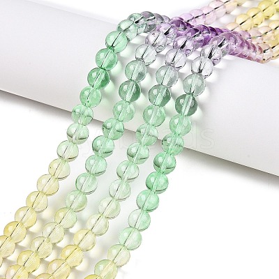 Baking Paint Transparent Glass Beads X-DGLA-M001-8mm-02-1