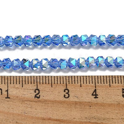 Electroplate Glass Beads Strands GLAA-Q105-02-06-1
