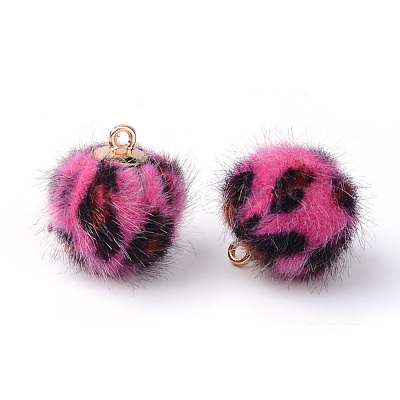 Handmade Plush Cloth Fabric Covered Charms X-WOVE-S082-14mm-M1-1