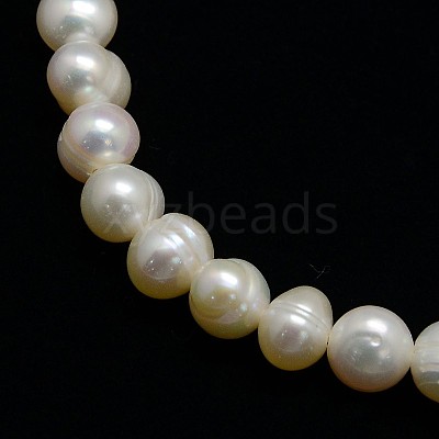 Natural Cultured Freshwater Pearl Beads Strands X1-PEAR-N013-06I-1