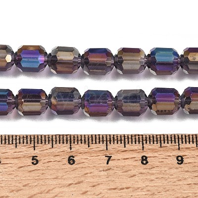 Electroplate Transparent Column Glass Beads Strands EGLA-A043-02-AB05-1