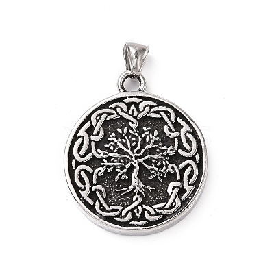 Hand Polished 304 Stainless Steel Pendants X-STAS-J039-08AS-1