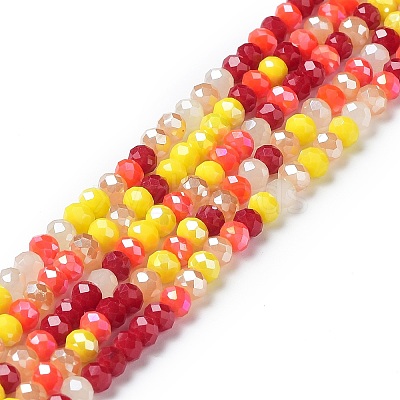 Glass Beads Strands EGLA-A034-M4mm-01-1