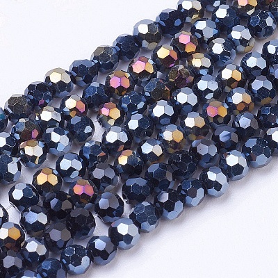 Electroplate Glass Beads Strands LS-EGLA-J042-4mm-AB01-1