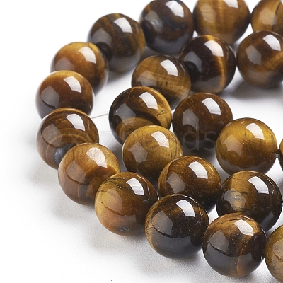 Round Tiger Eye Beads Strands Z0RQT013-1