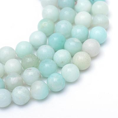 Round Natural Grade A Amazonite Bead Strands G-R345-4mm-16-1