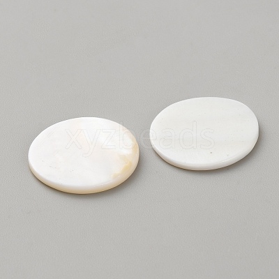 Natural Shell Disc Cabochons DIY-WH0888-873-1