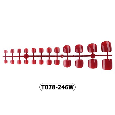 Full Cover Fake Toenails Solid Color Plastic Feet Nails Artificial Toe Nail Tips MRMJ-T078-246W-1