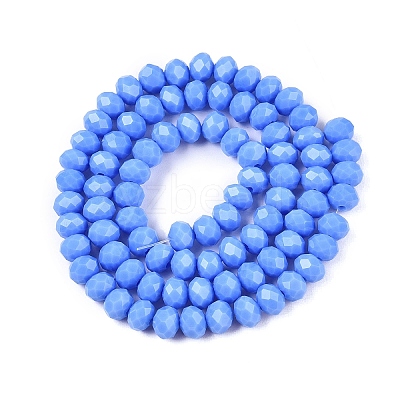 Opaque Solid Color Imitation Jade Glass Beads Strands LS-EGLA-A044-P6mm-D17-1