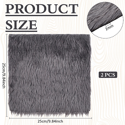Faux Rabbit Fur Polyester Fabric DIY-WH0504-258E-1