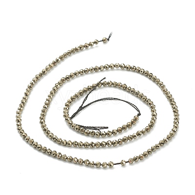 Natural Pyrite Beads Strands G-J002-19-1