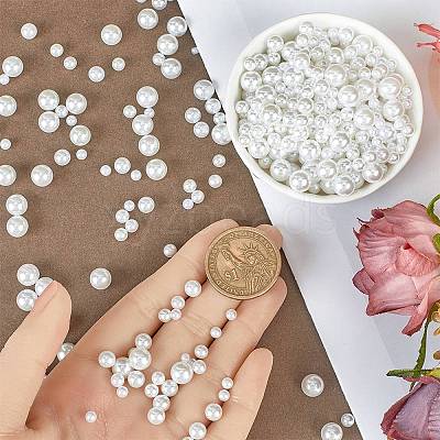 Imitation Pearl Acrylic Beads OACR-SC0001-61B-1