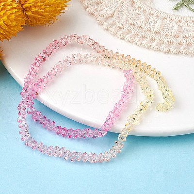 Transparent Baking Paint Glass Bead Strands GLAA-YW0003-17F-1