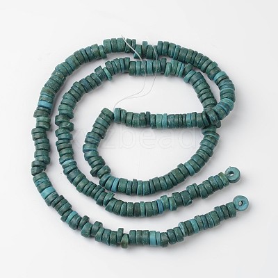 Dyed Natural Coconut Disc Bead Strands COCB-O003-07J-1