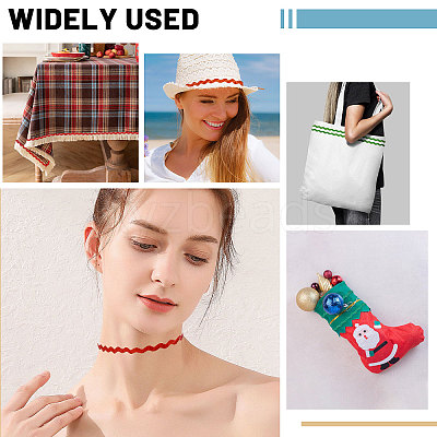 2 Rolls 2 Colors Polyester Ribbon OCOR-GL0001-33A-1