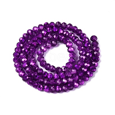 Transparent Electroplate Glass Beads Strands X1-EGLA-Q131-01A-09-1