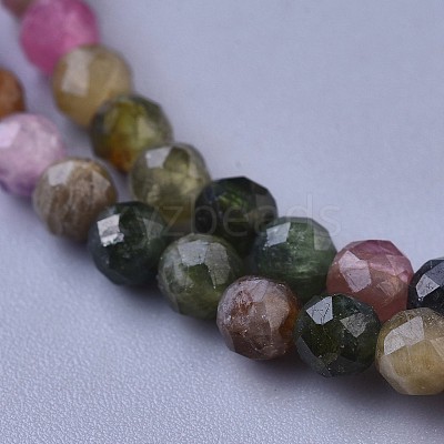 Natural Multicolor Tourmaline Beaded Necklaces NJEW-K114-C-A15-1
