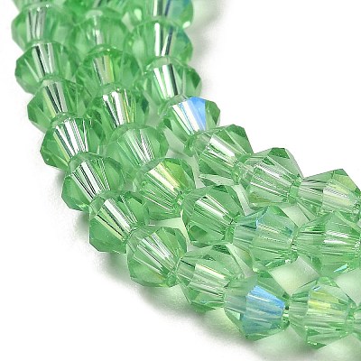 Transparent Electroplate Glass Beads Strands EGLA-A039-T4mm-L24-1