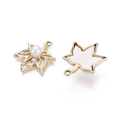 Alloy with ABS Imitation Pearl & Crystal Rhinestone & Acrylic Pendants PALLOY-Q466-04G-01-1