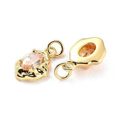 Brass Micro Pave Cubic Zirconia Pendant LS-ZIRC-P089-19G-A-1