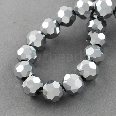 Electroplate Glass Bead Strands EGLA-R042-8mm-06-1
