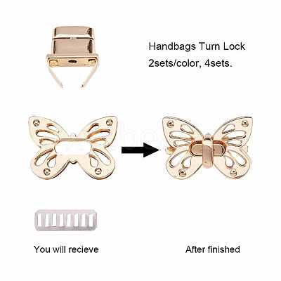 Zinc Alloy Bag Twist Lock Accessories PH-PALLOY-G233-02-1