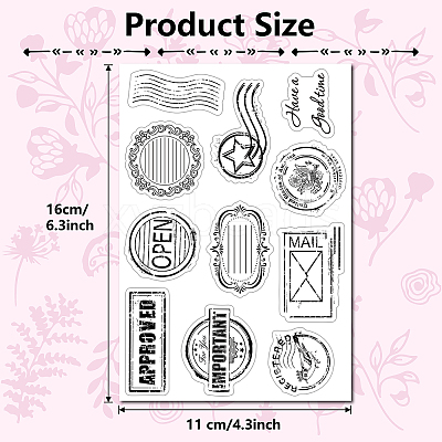 PVC Plastic Clear Stamps DIY-WH0439-0007-1