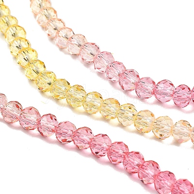 Transparent Painted Glass Beads Strands X1-DGLA-A034-T3mm-A07-1