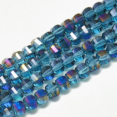 Electroplate Glass Beads Strands EGLA-Q094-A05-1