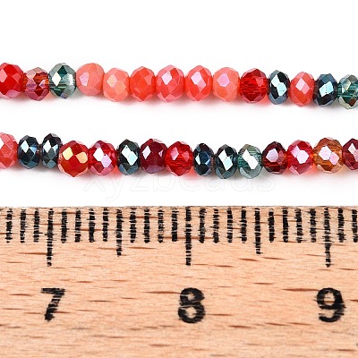 Electroplate Glass Beads Strands GLAA-T023-A16-01-1