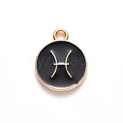 Alloy Enamel Pendants ENAM-S124-01A-08H-1
