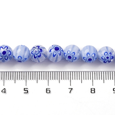 Handmade Millefiori Lampwork Beads Strands LAMP-G164-05K-1