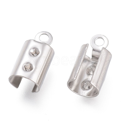 Tarnish Resistant 304 Stainless Steel Folding Crimp Ends STAS-L262-04A-P-1