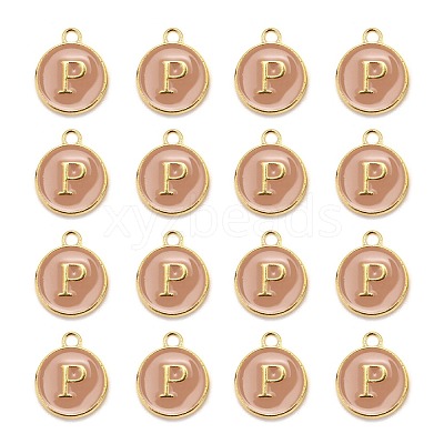 Golden Plated Alloy Enamel Charms X-ENAM-S118-06P-1