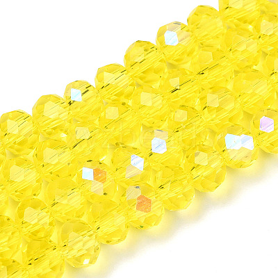 Electroplate Glass Beads Strands LS-EGLA-A034-T8mm-L28-1
