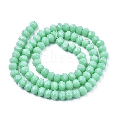 Opaque Solid Color Glass Beads Strands EGLA-A034-P10mm-D14-1