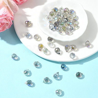 48Pcs 4 Colors Electroplate Glass Beads GLAA-FS0001-89-1