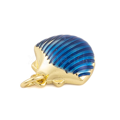 Rack Plating Brass Enamel Pendants KK-P269-09G-02-1