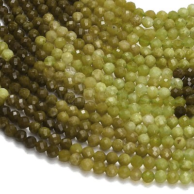 Gradient Color Natural Yellow Green Opal Beads Strands GG-CBA9722-A01-2mm-1