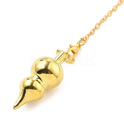 Brass Dowsing Pendulum Big Pointed Gourd Pendants KK-H491-07G-1
