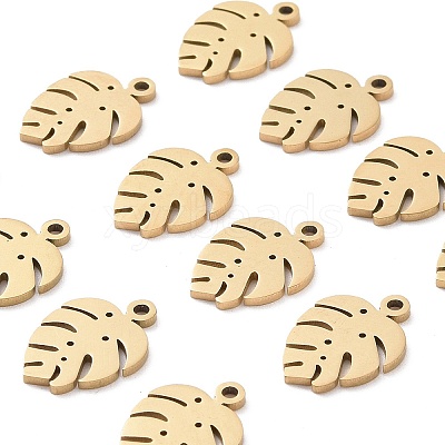 Ion Plating(IP) 304 Stainless Steel Charms STAS-S107-05-1