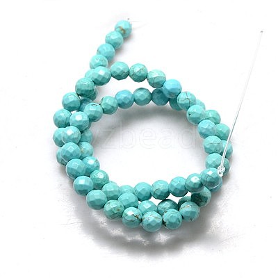 Natural Howlite Round Beads Strands X-TURQ-L017-6mm-01B-1