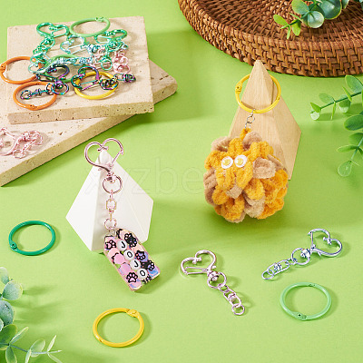 15Pcs Spray Painted Alloy Swivel Snap Hook Clasps FIND-TA0010-58-1